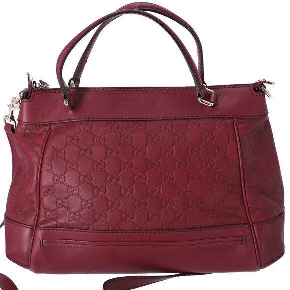 GUCCI Mayfair Guccissima GG Handbag 269894 Bordeaux Leather - Picture 3 of 8